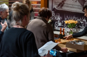 Intermission before the preview of STELLA: The Miles Franklin Story. Photo by Greg Jackson.