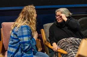 Posie Graeme-Evans signs copies of her novels. Photo by Greg Jackson. 