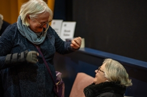 Posie Graeme-Evans signs copies of her novels. Photo by Greg Jackson. 