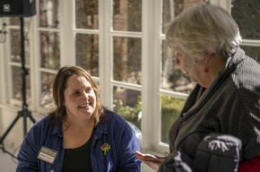 Nadine Ingram signs copies of her latest cookbook, Flour and Stone. Photo by Greg Jackson. 