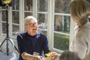 J.R. Lonie signs copies of his latest book, The Woman from Saint Germain. Photo by Greg Jackson. 