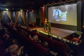 Festival Director, Michaela Bolzan interviews Alexandra Springet about her book The House on the River. Photo by Greg Jackson.