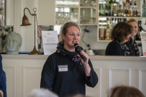 Festival Director, Michaela Bolzan welcomes guests to the last session of SHWF 2019. Photo by Greg Jackson.