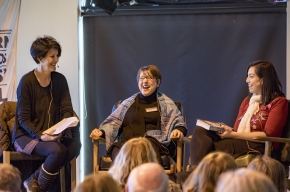 Tania Blanchard and Lauren Chater chat with Catherine McKinnon about their new works and how they were able to navigate the challenging path to publication. Photo by Greg Jackson.