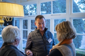 Todd Alexander signs copies of his latest book, Thirty Thousand Bottles of Wine and a Pig Called Helga. Photo by Greg Jackson. 