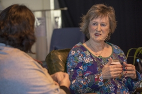 Kirsty McIvor interviews Robyn Cadwallader about her latest book, Book of Colours. Photo by Greg Jackson.