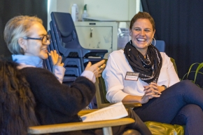 Sue Turnbull interviews Nicola Moriarty about her latest book Those Other Women. Photo by Greg Jackson.