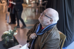 Andrew Ford signs copies of his book The Memory of Music. Photo by Greg Jackson.