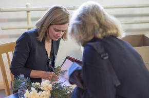 Julia Baird signs copies of her book. Photo by Greg Jackson.