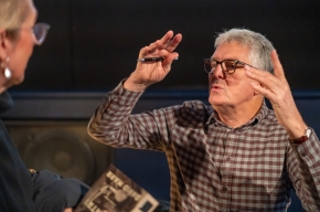 David Marr signs copies of his new book. Photo by Greg Jackson.