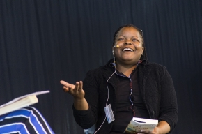 Petina Gappah talks about her new book The Book of Memory. Photo by Greg Jackson.