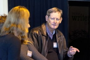 Panelists Jane McCredie, Benython Oldfield, Alison Green and Craig Munro talk about how to get published. Photo by Greg Jackson.