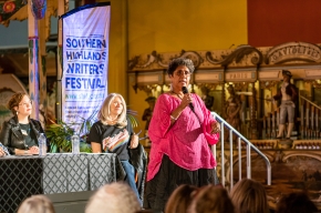 Joyce Saunders provides the Welcome to Country. Photo by Greg Jackson.