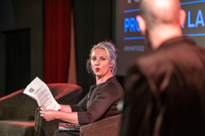 Behind-the-scenes - Prepping with Michaela and James. Photo by Greg Jackson.