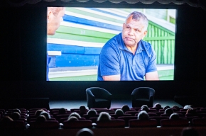 Screen shot from the documentary Araatika! Rise Up. Photo by Greg Jackson. 