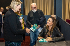 Prof. Larissa Behrendt OA signs copies of her book After Story. Photo by Greg Jackson.